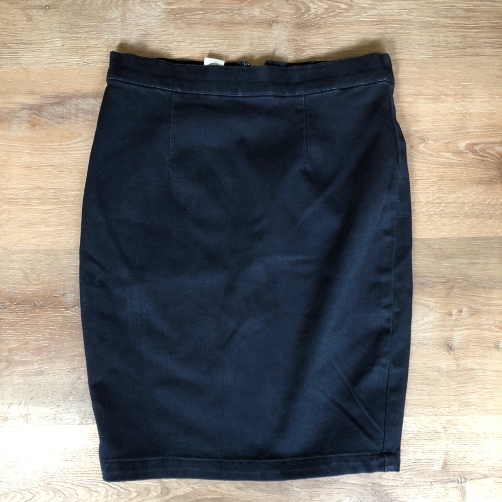 Dark Wash Denim Pencil Skirt